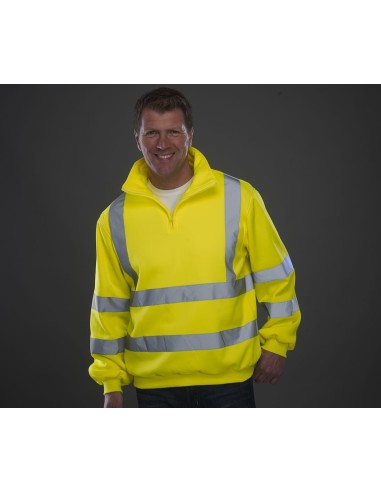 YOK-HVK06-Hi-Vis 1/4 Zip Sweatshirt